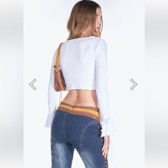 dELiA*s by Dolls Kill Pretty Fly Wrap Front Crop Top - Picture 7 of 10